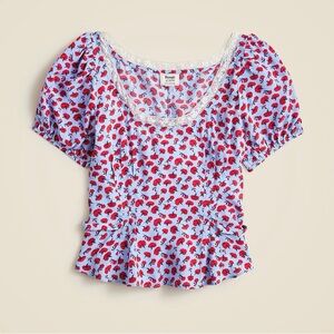 J. Crew x Rouje Carnation Print Top